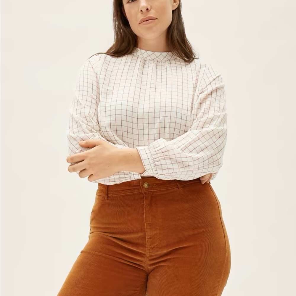 Everlane The Double-Gauze Shirred Top 00